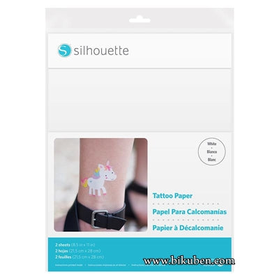 Silhouette - Printable Temporary Tattoo Paper - White