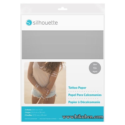 Silhouette -  Temporary Tattoo Paper - Silver