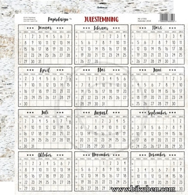Papirdesign - Julestemning - Kalender 2018 12x12"