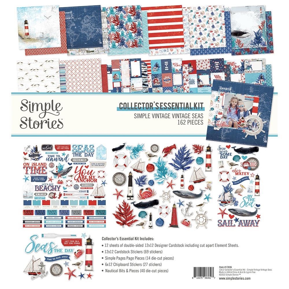 Simple Stories - Simple Vintage Seas - Collectors Essentials Kit - 12 x 12"