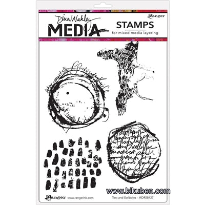 Ranger - Dina Wakley - Media Stamps - Text and Scribbles