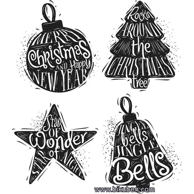 Tim Holtz Collection - Cling Stamps - Carved Christmas 2