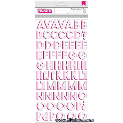 American Crafts - Thickers - Holographic Foil Letters - Pink