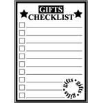 Teresa Collins - Gifts Checklist - Cling Mounted Stamp
