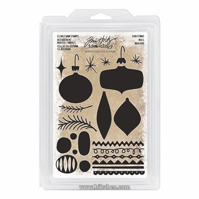 Tim Holtz - Ideaology - Cling Foam Stamps - Christmas 