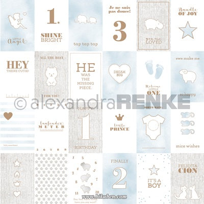 Alexandra Renke - Baby blue Cut Outs  Paper   12 x 12"