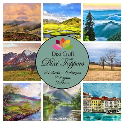 Dixie Craft - Toppers - Landscape - (9cm x 9cm)