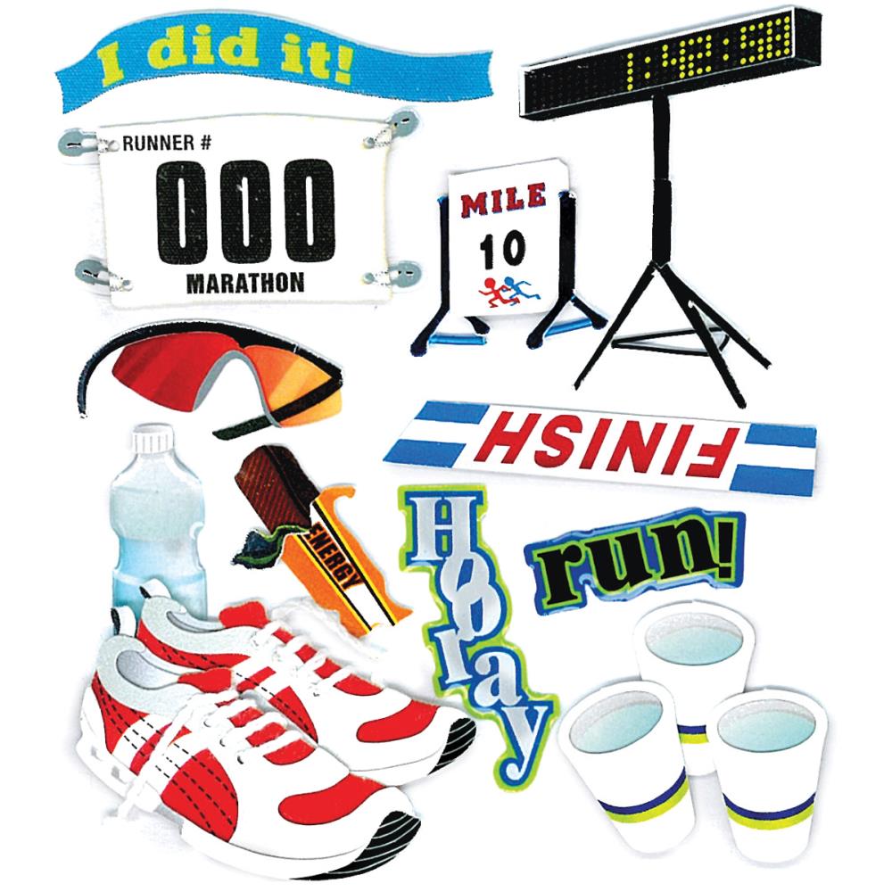Jolee's - 3D Stickers - Marathon Runner