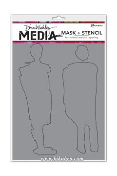 Dina Wakley Media - Stencil - Giant Funky Silhouettes