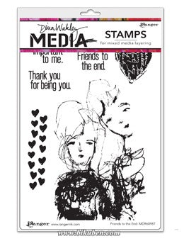 Dina Wakley Media - Stamps - Friends to the end