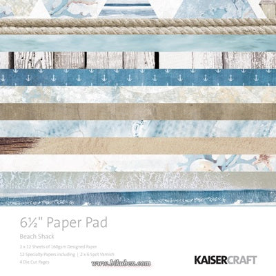 Kaisercraft - Beach Shack - Paper Pad  6,5 x 6,5"