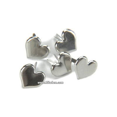 Creative Impression - Paper Fastners - Silver Heart Brads