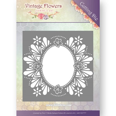 Jeanine Art - Vintage Flowers - Floral Oval Dies