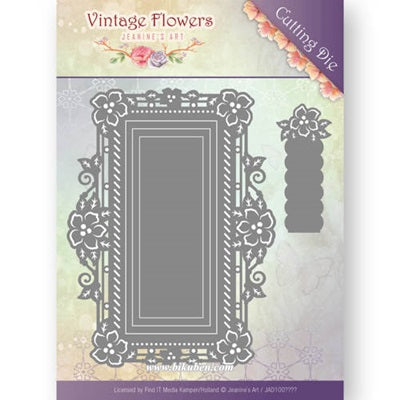 Jeanine Art - Vintage Flowers - Floral Rectangle dies