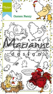 Marianne Design - Clear stamps - Hetty's Chicken Family