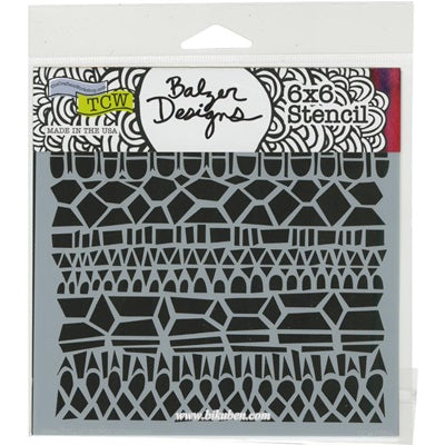 The Crafter's Workshop - Stencil - Modern Lace  6 x 6"