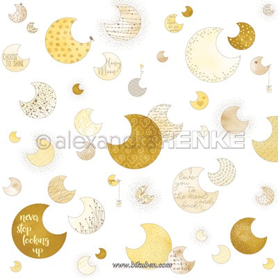 Alexandra Renke - Patterned Moons   Paper   12 x 12"