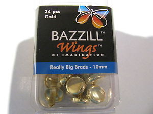 Bazzill - Brads - 10mm - Gold