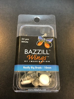 Bazzill - Brads - 10mm - White