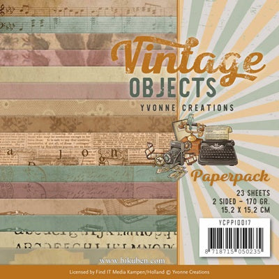 Yvonne Creations - Vintage Objects - Paper Pad  6 x 6"