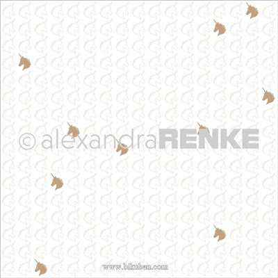 Alexandra Renke - Gold Unicorn - 12 x 12"