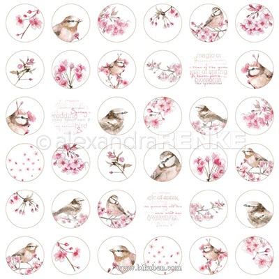 Alexandra Renke - Cherry Blossom Circle - 12 x 12"