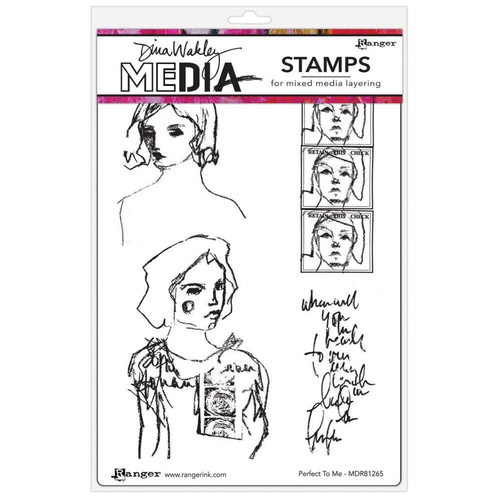 Dina Wakley Media - Stamps - Perfect to me