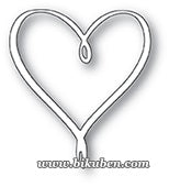 Poppystamps - Craft Die - Ribbon Heart