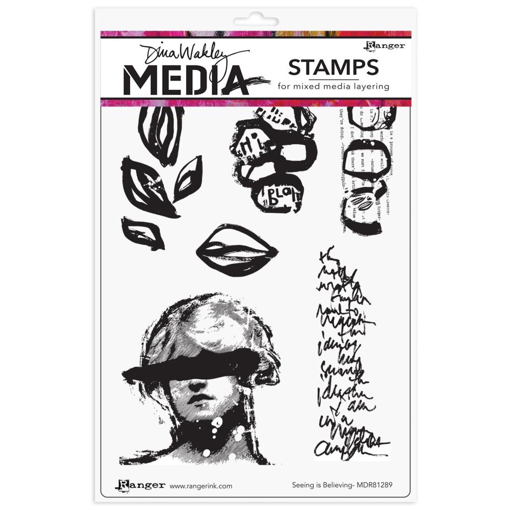 Dina Wakley Media - Stamps - Seeing is believing