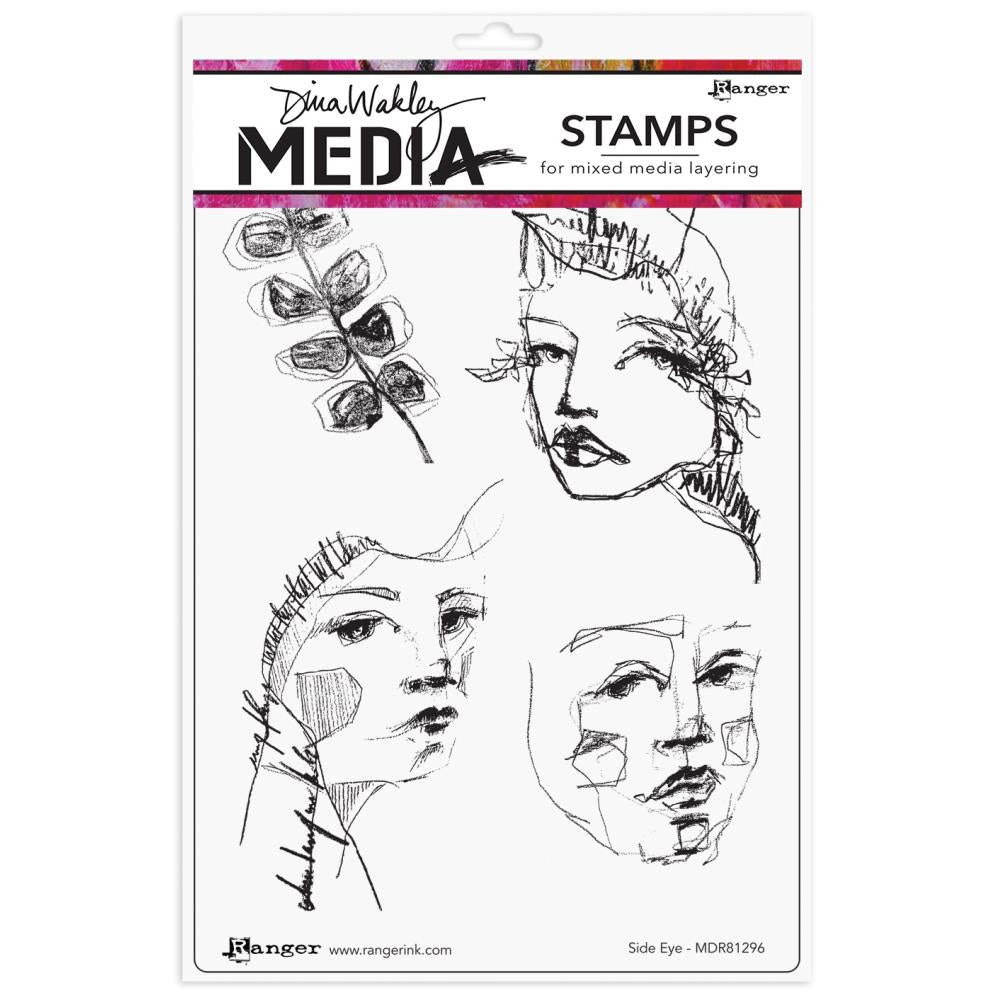 Dina Wakley Media - Stamps - Side Eye