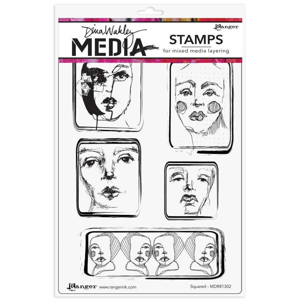 Dina Wakley Media - Stamps - Squared