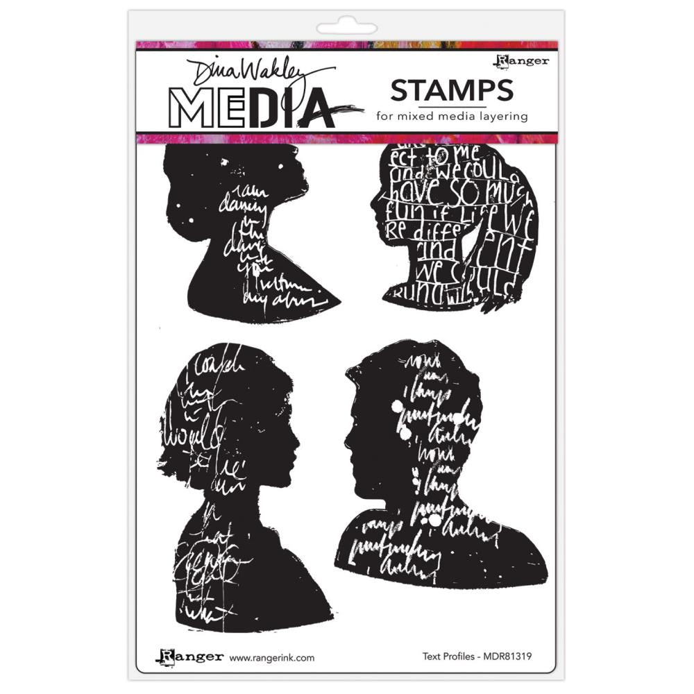 Dina Wakley Media - Stamps - Text Profiles