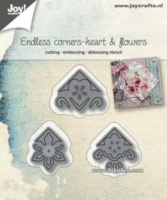 Joy! Crafts Dies - Endless Corners - Hearts & Flowers