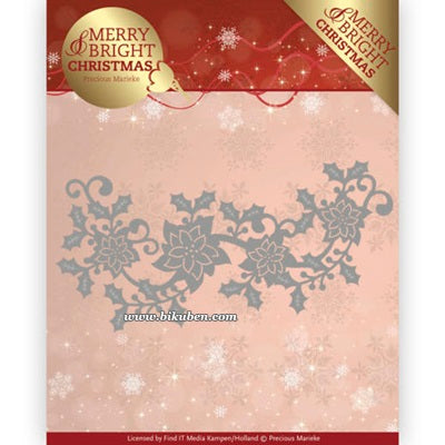 Precious Marieke -  Merry & Bright Christmas - Poinsettia Border