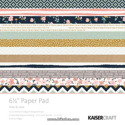 KaiserCraft - Hide & Seek - Paper Pad 6,5x,6,5"