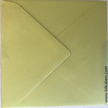 Inkido - Kvadratiske konvolutter - Limegrønn med shimmer