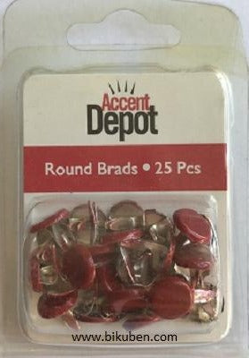 Hot of the Press - Accent Depot - Ruby Red Round Brads