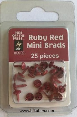 Hot of the Press - Accent Depot - Ruby Red Round Mini Brads
