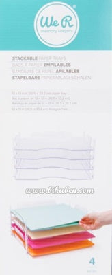 We R Memory Keepers - Clear Stackable Paper Trays - 4pk