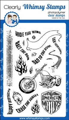 Whimsy - Clear Stamp - Biker Bad to the Bone