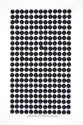 Kort & Godt - Perle Stickers - Sort    6 mm
