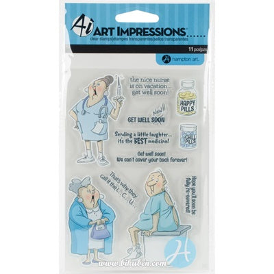 Art Impressions - Clear Stamps Set - Get Well