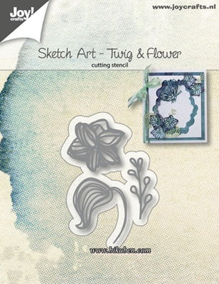 Joy! Crafts Dies - Sketch Art - Twig & flower