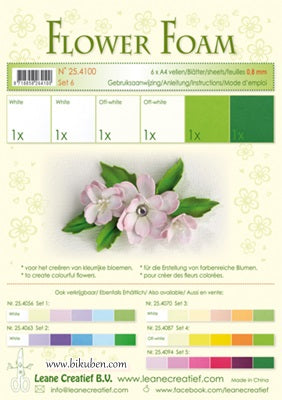 Leane - Flower Foam - Assorted set 6