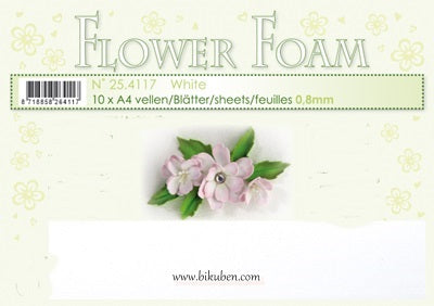 Leane - Flower Foam - White - 10 stk