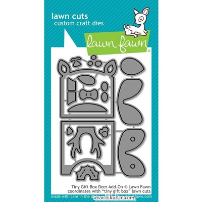 Lawn Fawn - Craft Dies - Tiny Gift Box - Deer  Ad-on