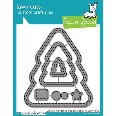 Lawn Fawn - Craft Dies - Outside in Stitched Christmas Tree