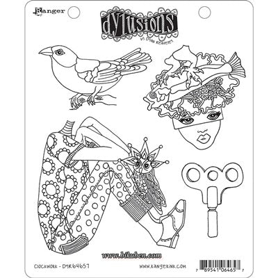Dylusions - Cling Stamps - Clockwork