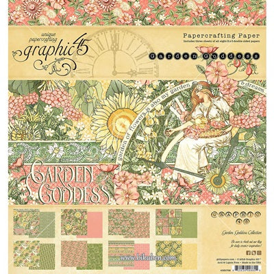 Graphic45 - Garden Goddess - Paper Pad    8 x 8"