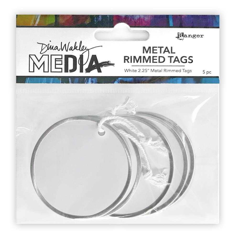 Dina Wakley Media - Metal Rimmed Tags - White